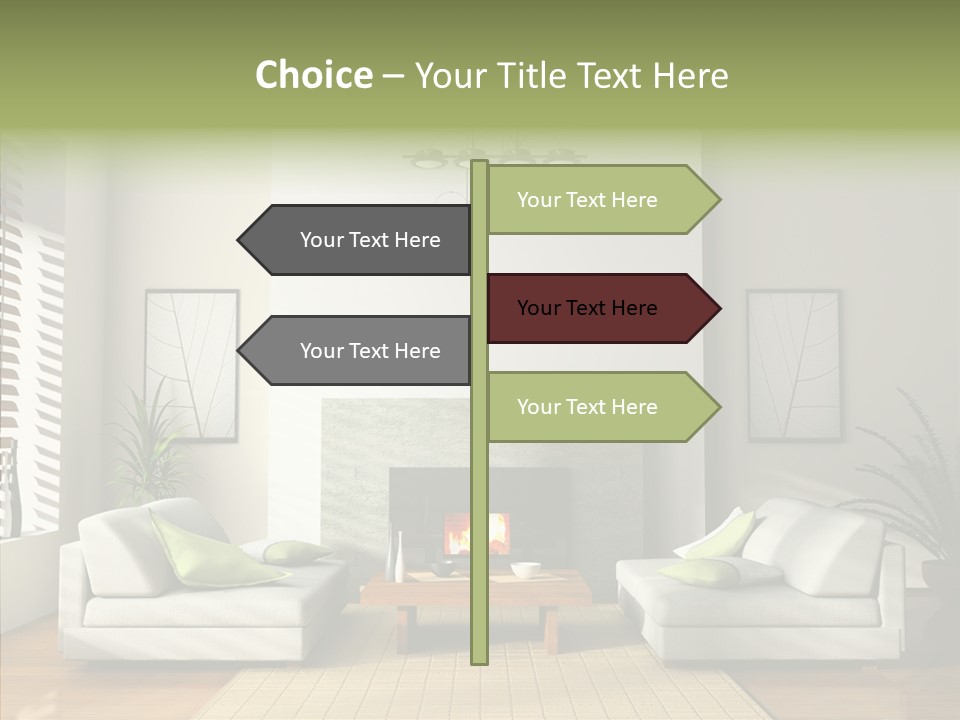 Situation Furnishings Drawing PowerPoint Template