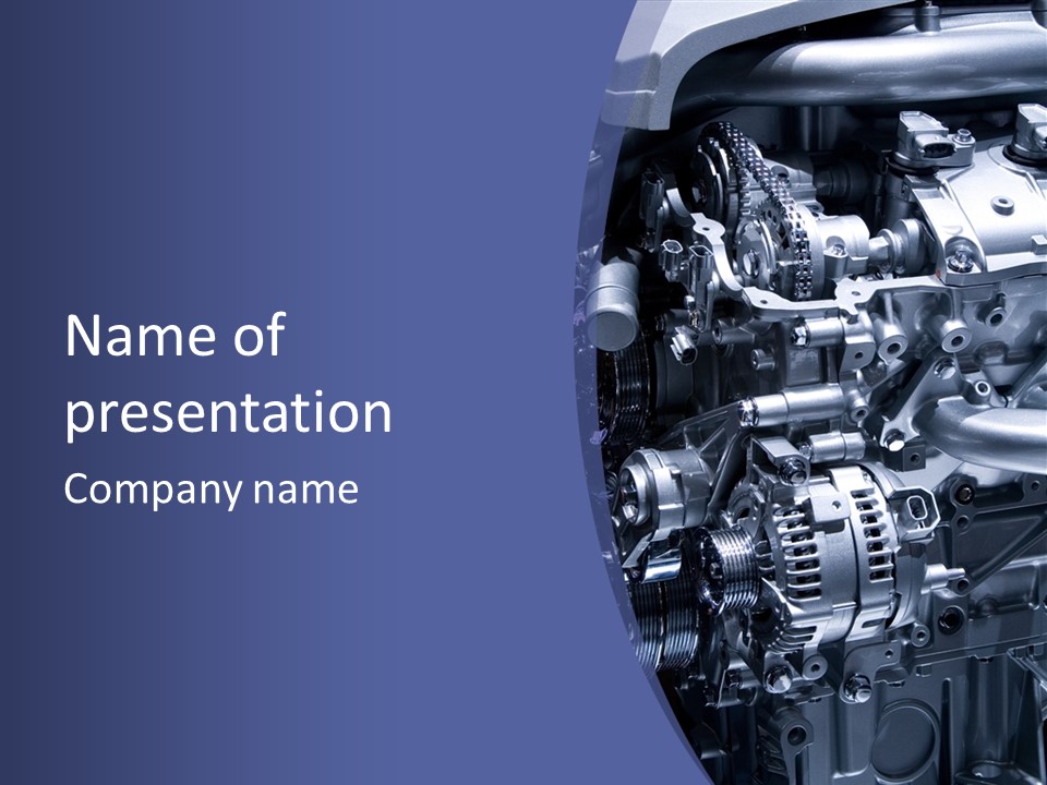 Vehicle Metal Hydrogen PowerPoint Template