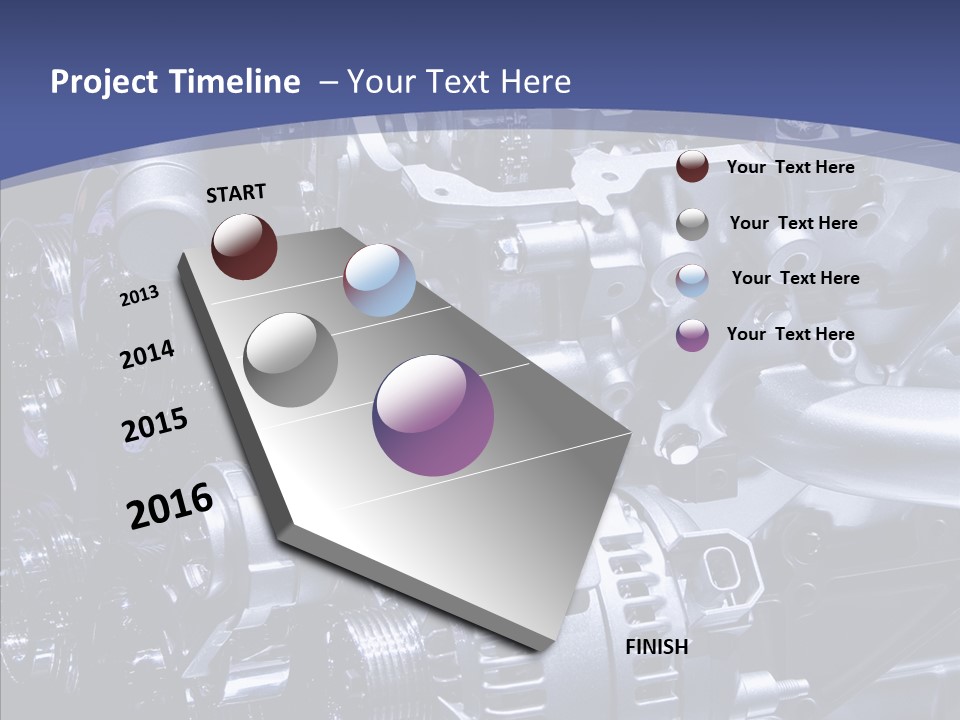 Vehicle Metal Hydrogen PowerPoint Template
