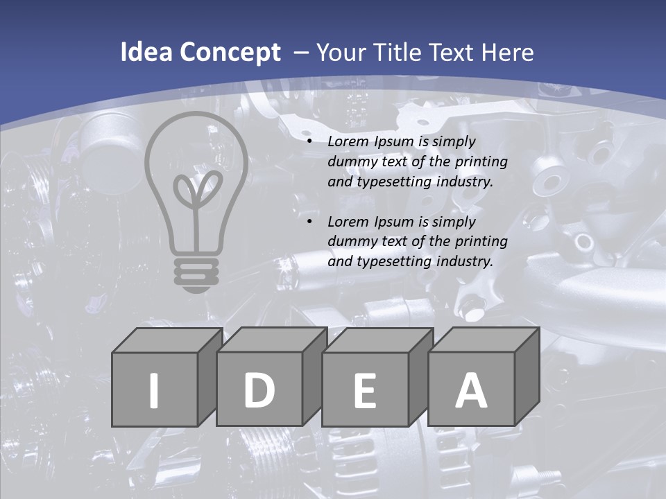 Vehicle Metal Hydrogen PowerPoint Template