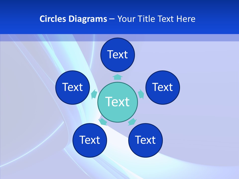 Blue Awesome Circle PowerPoint Template