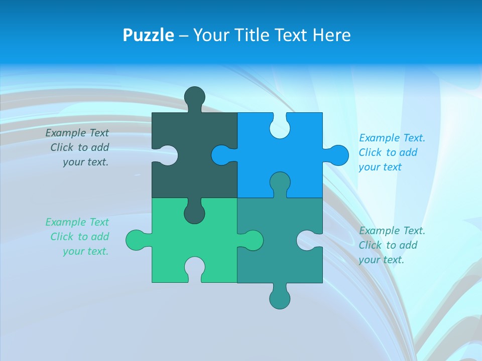 Teal Reflective Reflection PowerPoint Template