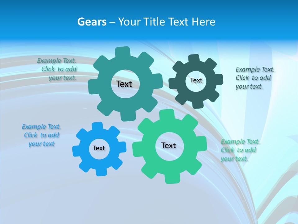 Teal Reflective Reflection PowerPoint Template