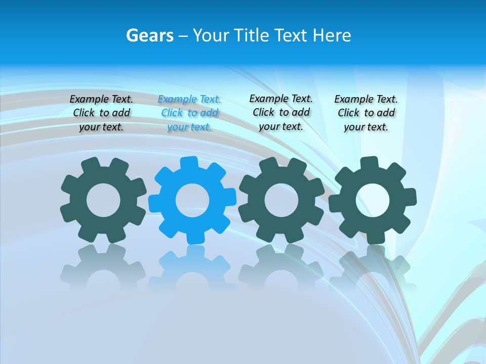 Teal Reflective Reflection PowerPoint Template