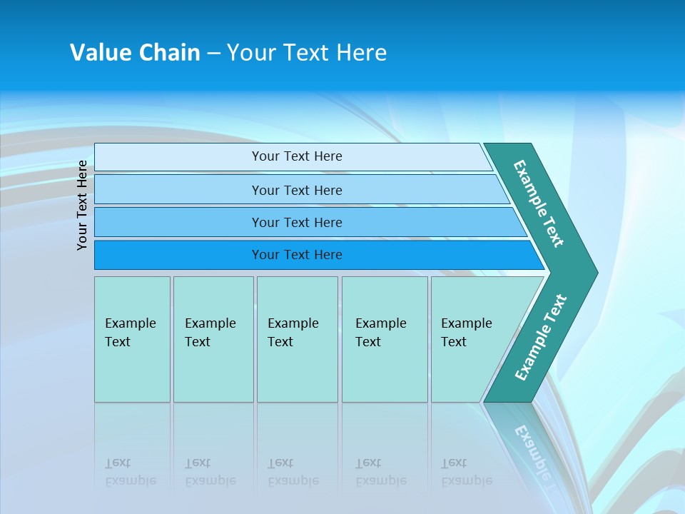 Teal Reflective Reflection PowerPoint Template