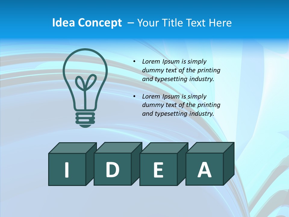 Teal Reflective Reflection PowerPoint Template