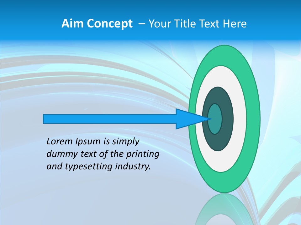 Teal Reflective Reflection PowerPoint Template