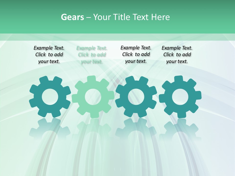 Smooth Reflection Blue PowerPoint Template