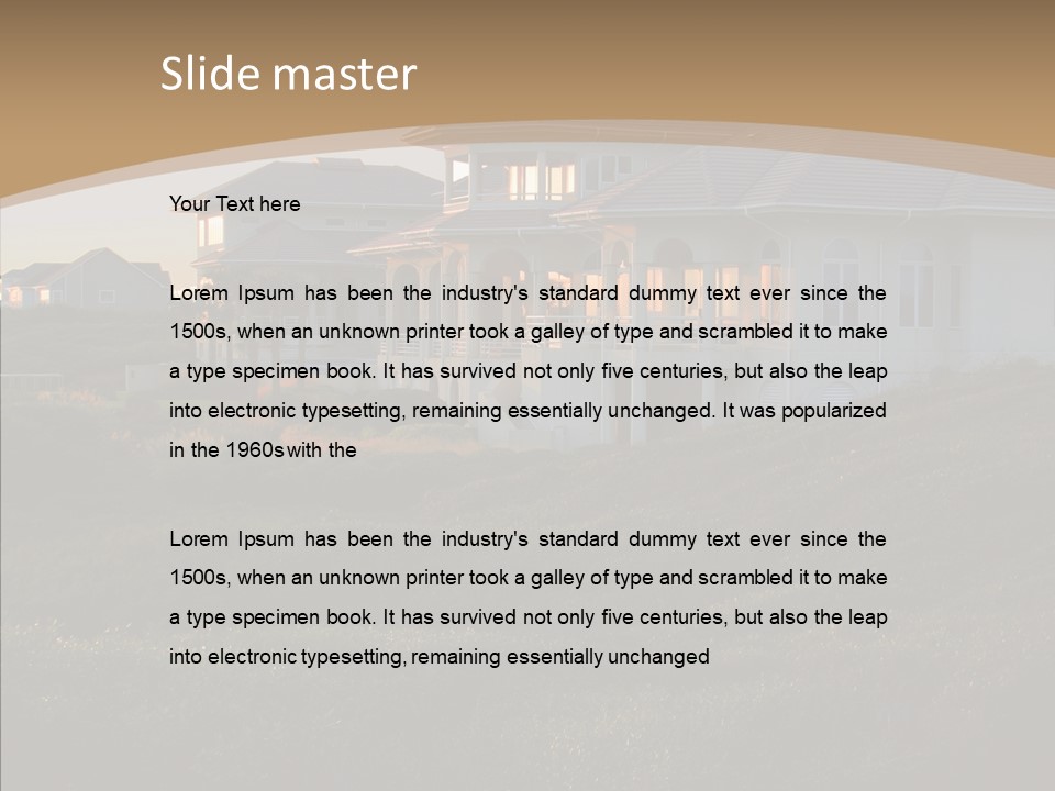 Mansion Reflections Rich PowerPoint Template