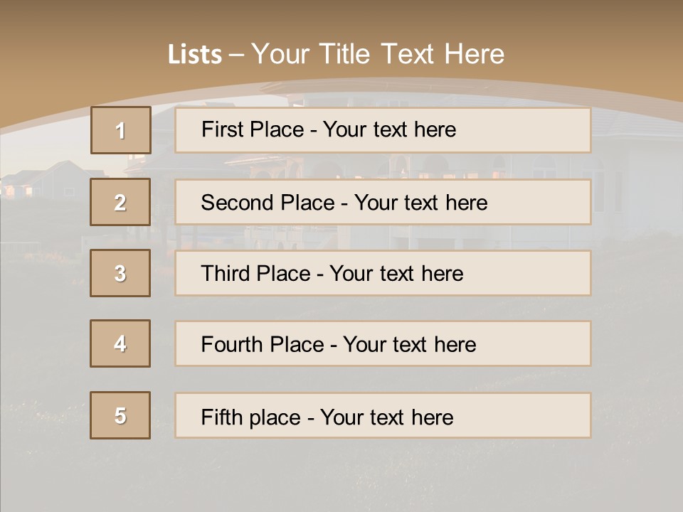 Mansion Reflections Rich PowerPoint Template