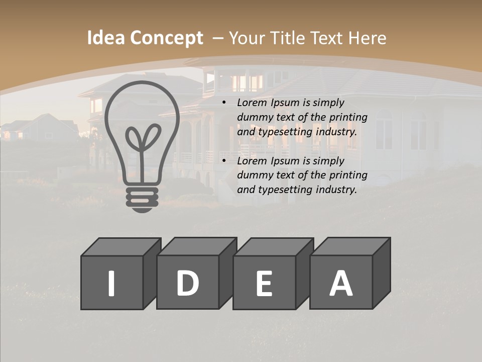 Mansion Reflections Rich PowerPoint Template