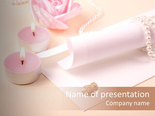 Script Wedding Gold PowerPoint Template