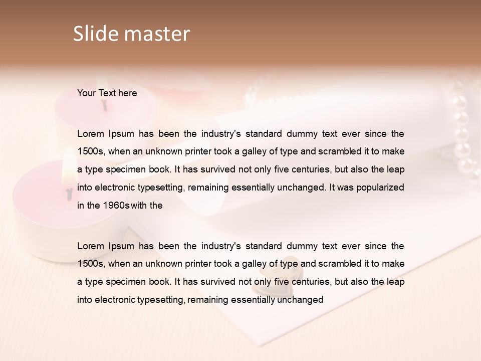 Script Wedding Gold PowerPoint Template