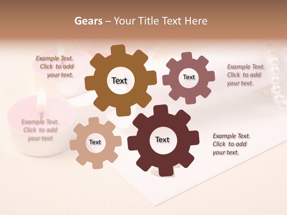 Script Wedding Gold PowerPoint Template