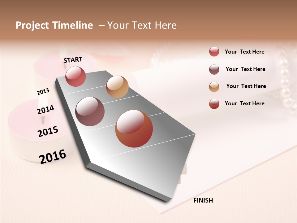 Script Wedding Gold PowerPoint Template