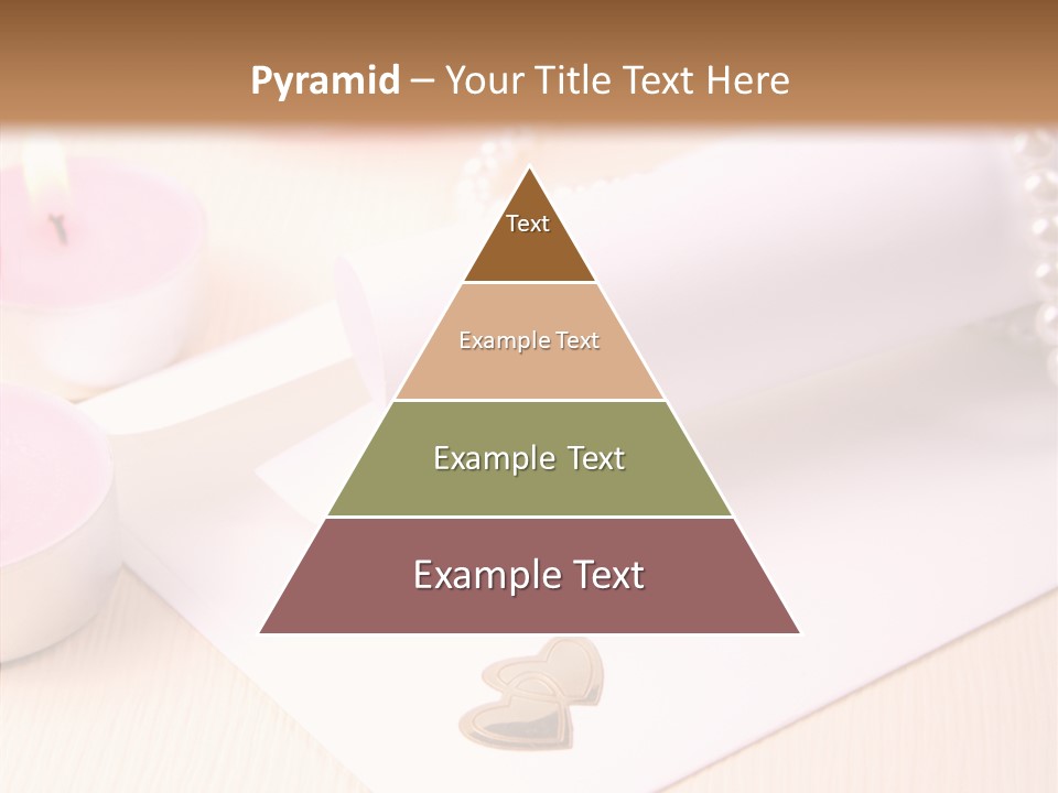 Gold Blossom Candle PowerPoint Template