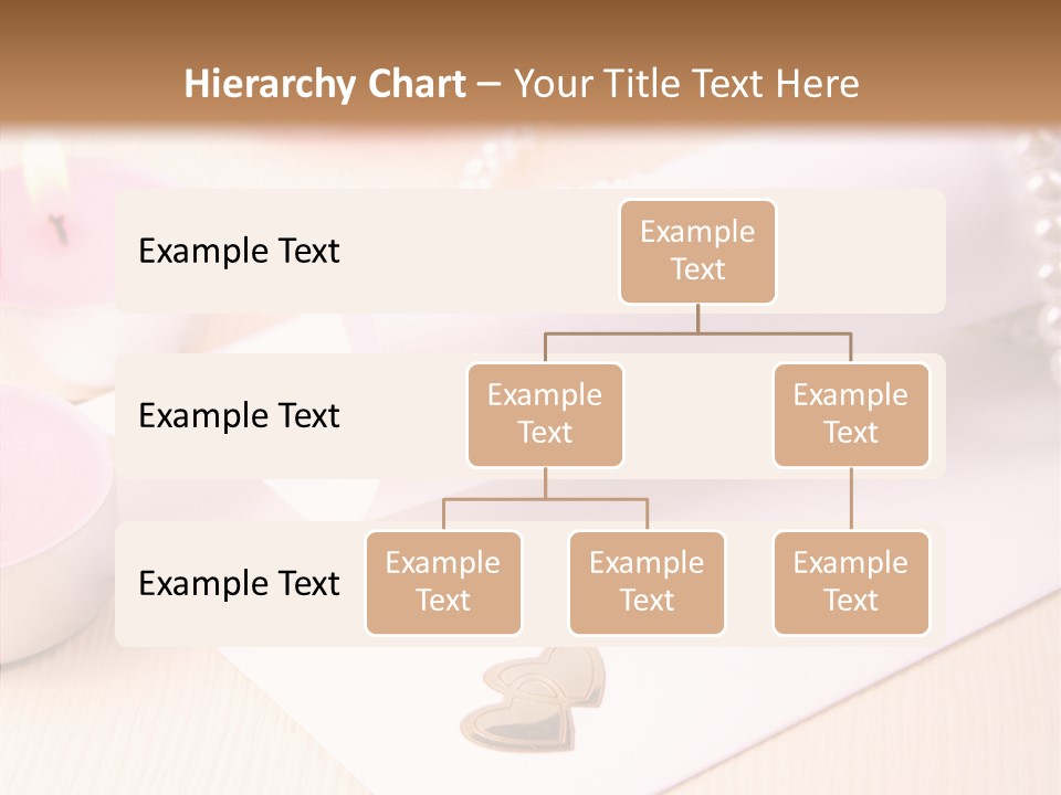 Gold Blossom Candle PowerPoint Template