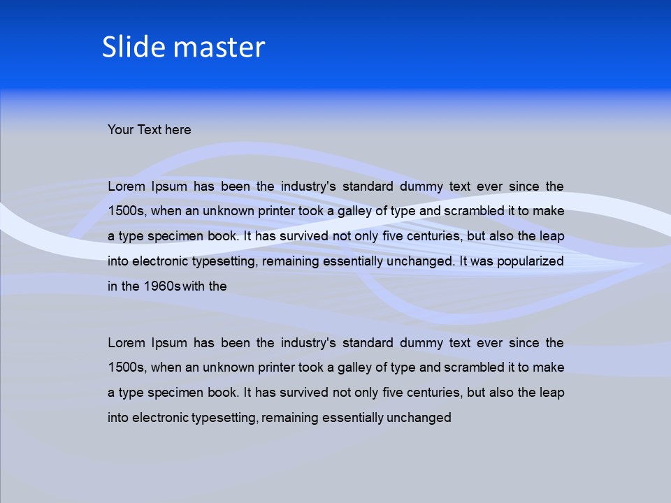 Simple Bluewaves Design PowerPoint Template
