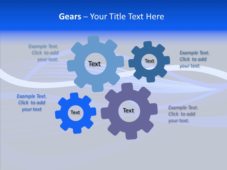 Simple Bluewaves Design PowerPoint Template