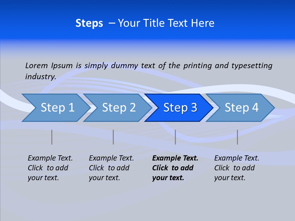 Simple Bluewaves Design PowerPoint Template