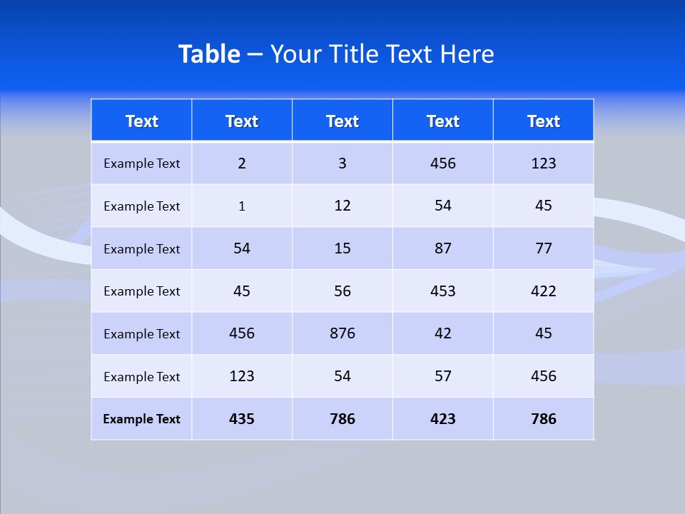 Simple Bluewaves Design PowerPoint Template