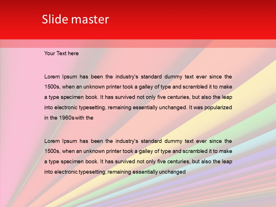 Red Reflection Infinity PowerPoint Template