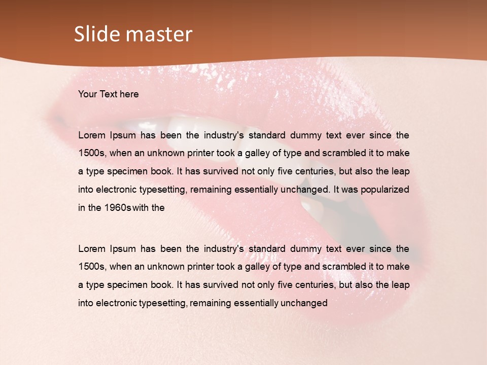 Girls Extreme Face PowerPoint Template