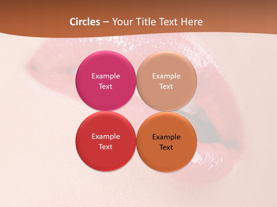 Girls Extreme Face PowerPoint Template