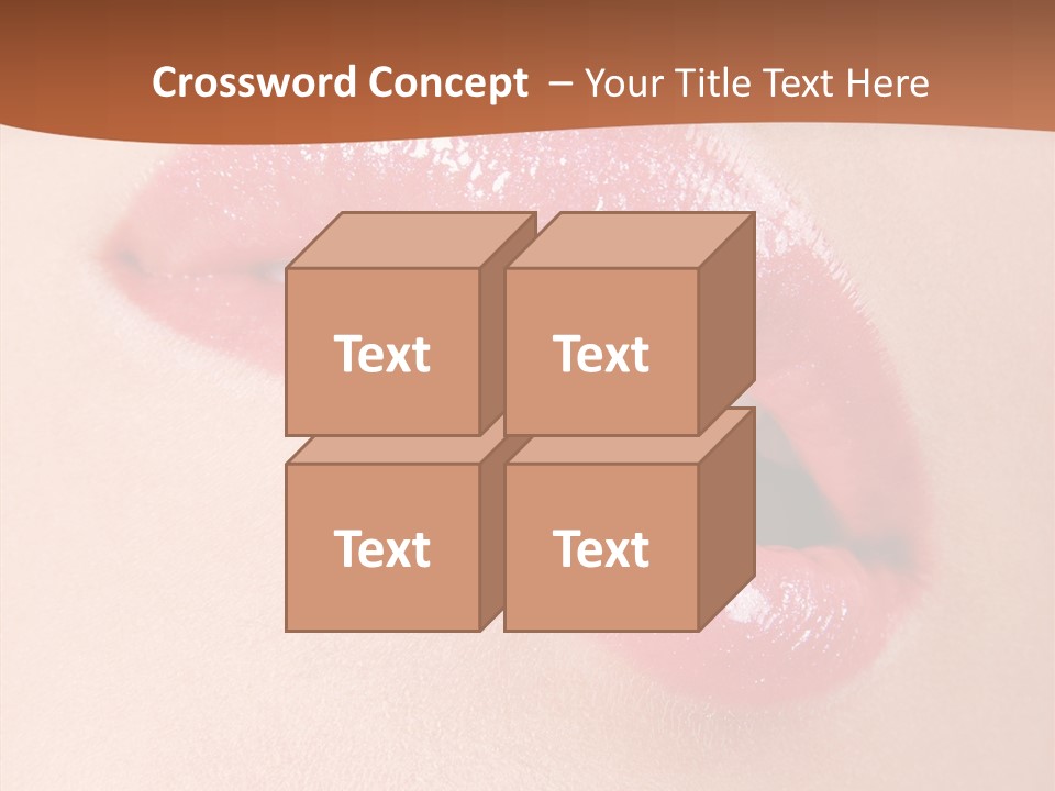 Girls Extreme Face PowerPoint Template