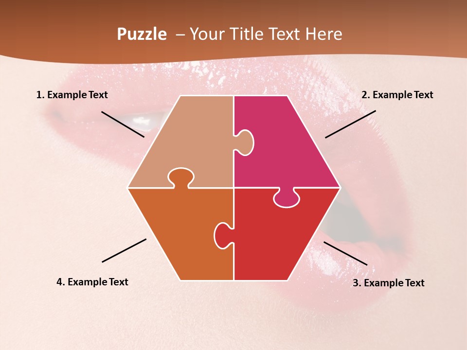 Girls Extreme Face PowerPoint Template