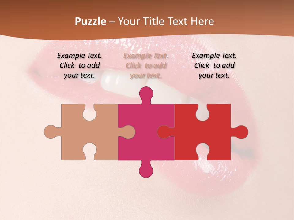 Girls Extreme Face PowerPoint Template