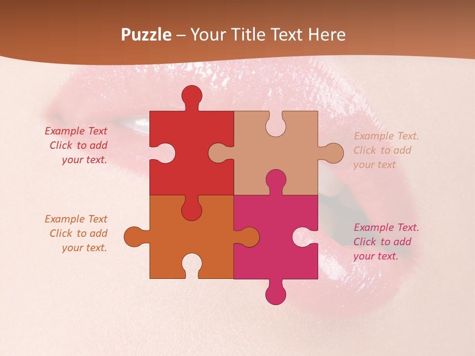 Girls Extreme Face PowerPoint Template