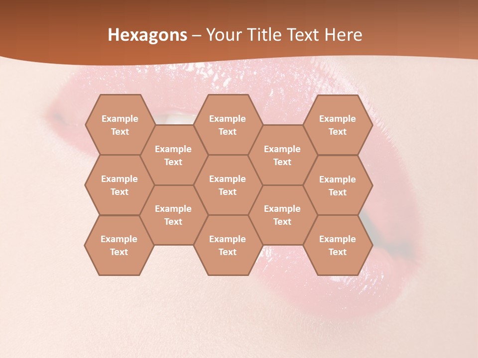 Girls Extreme Face PowerPoint Template