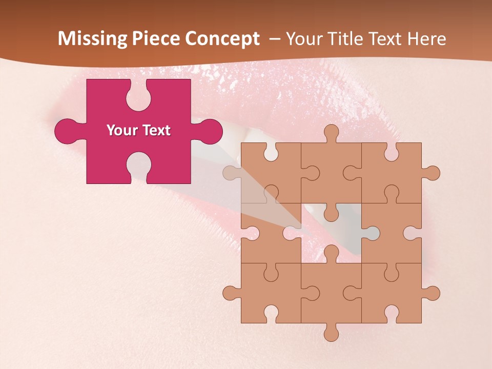 Girls Extreme Face PowerPoint Template