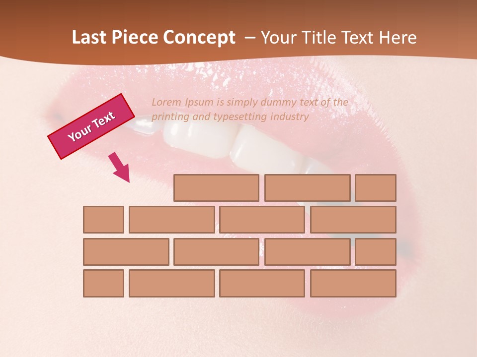 Girls Extreme Face PowerPoint Template