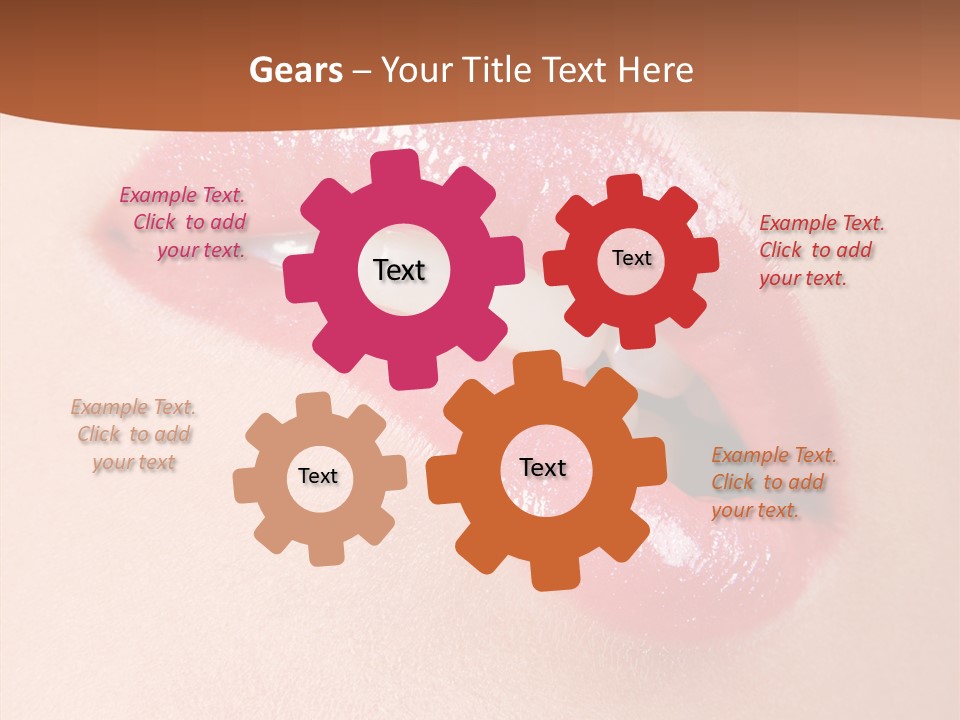 Girls Extreme Face PowerPoint Template