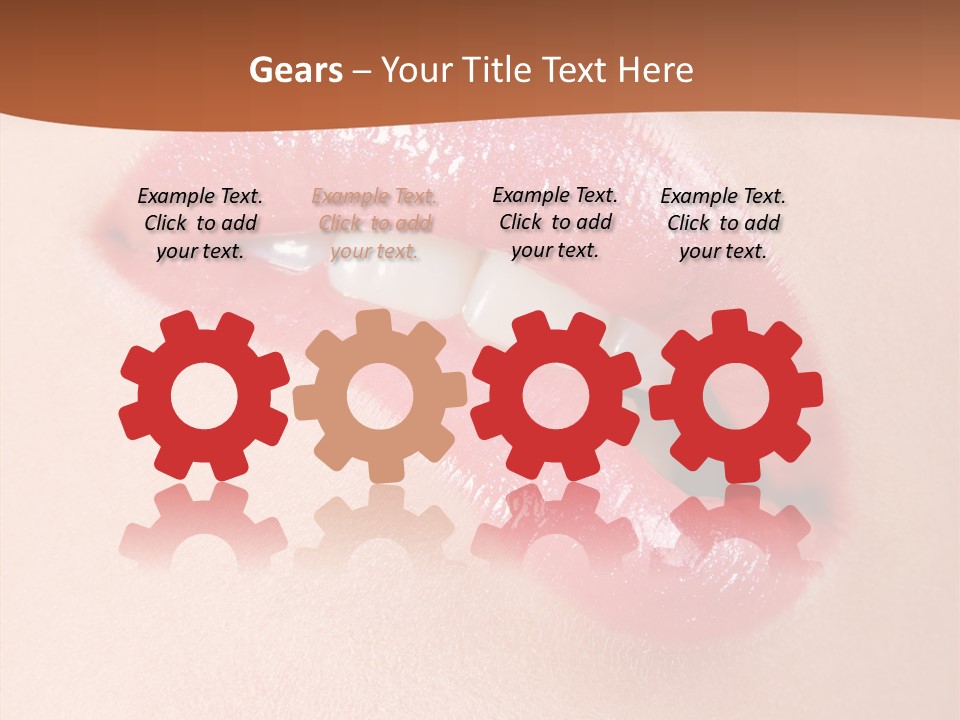 Girls Extreme Face PowerPoint Template