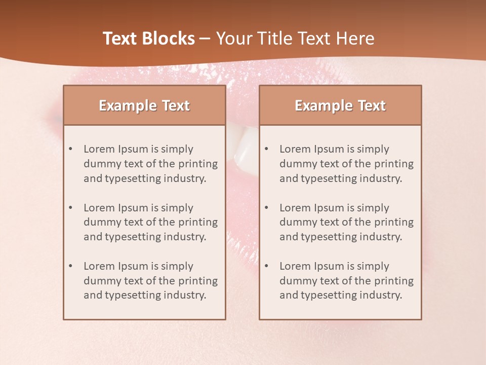 Girls Extreme Face PowerPoint Template