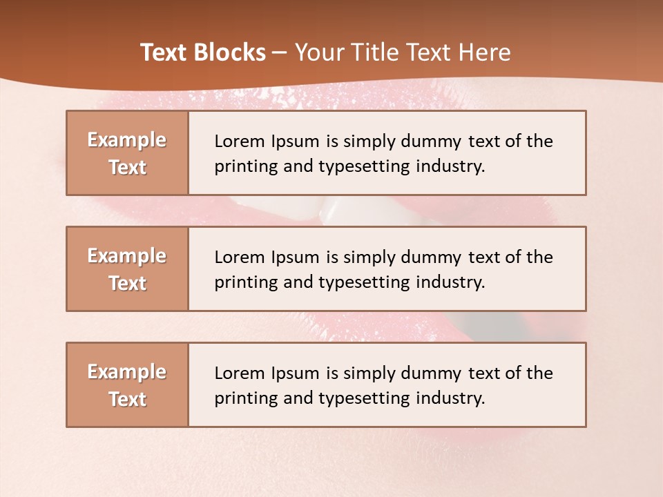 Girls Extreme Face PowerPoint Template