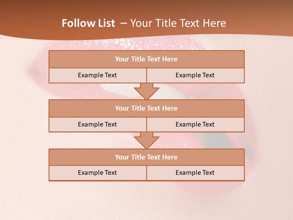 Girls Extreme Face PowerPoint Template