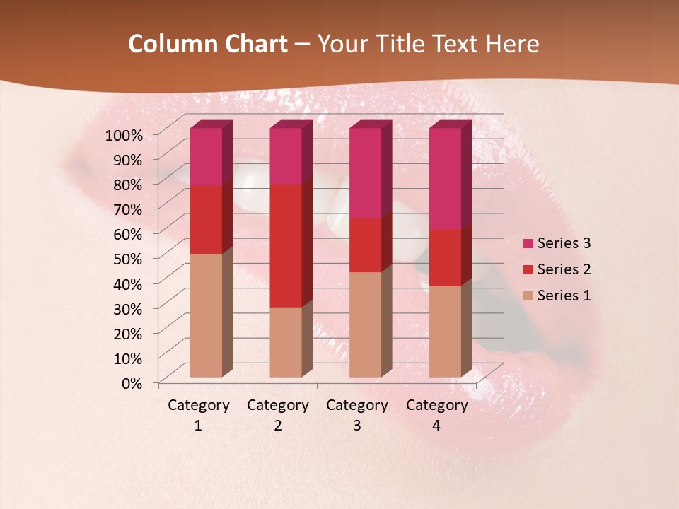 Girls Extreme Face PowerPoint Template