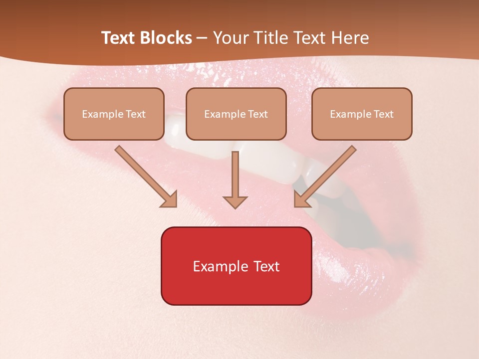 Girls Extreme Face PowerPoint Template