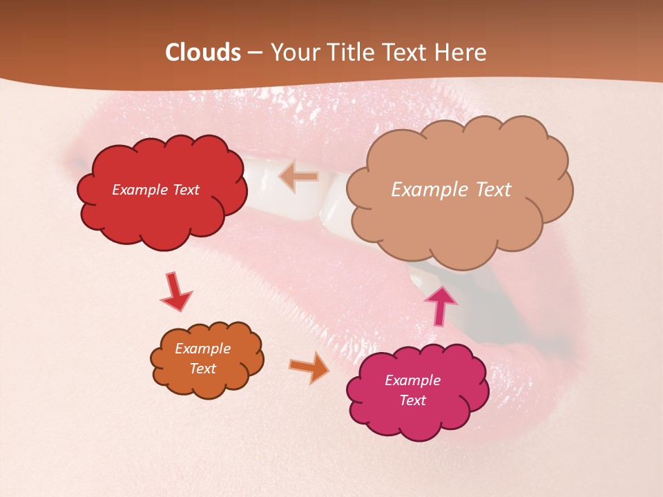 Girls Extreme Face PowerPoint Template