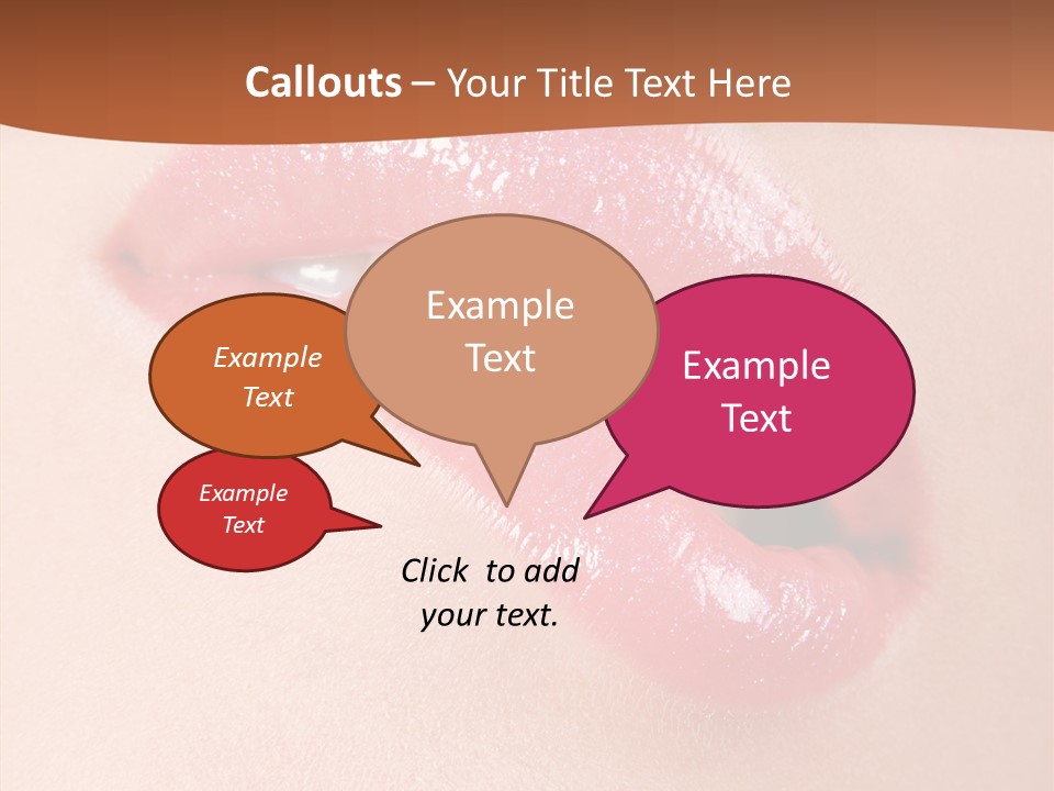 Girls Extreme Face PowerPoint Template