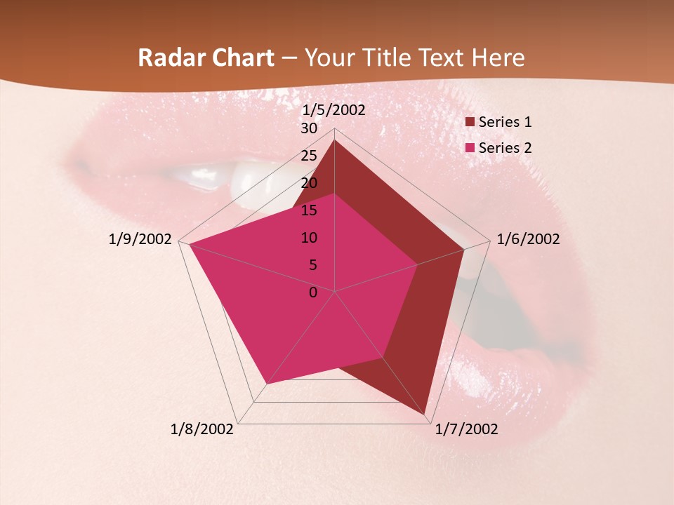 Girls Extreme Face PowerPoint Template