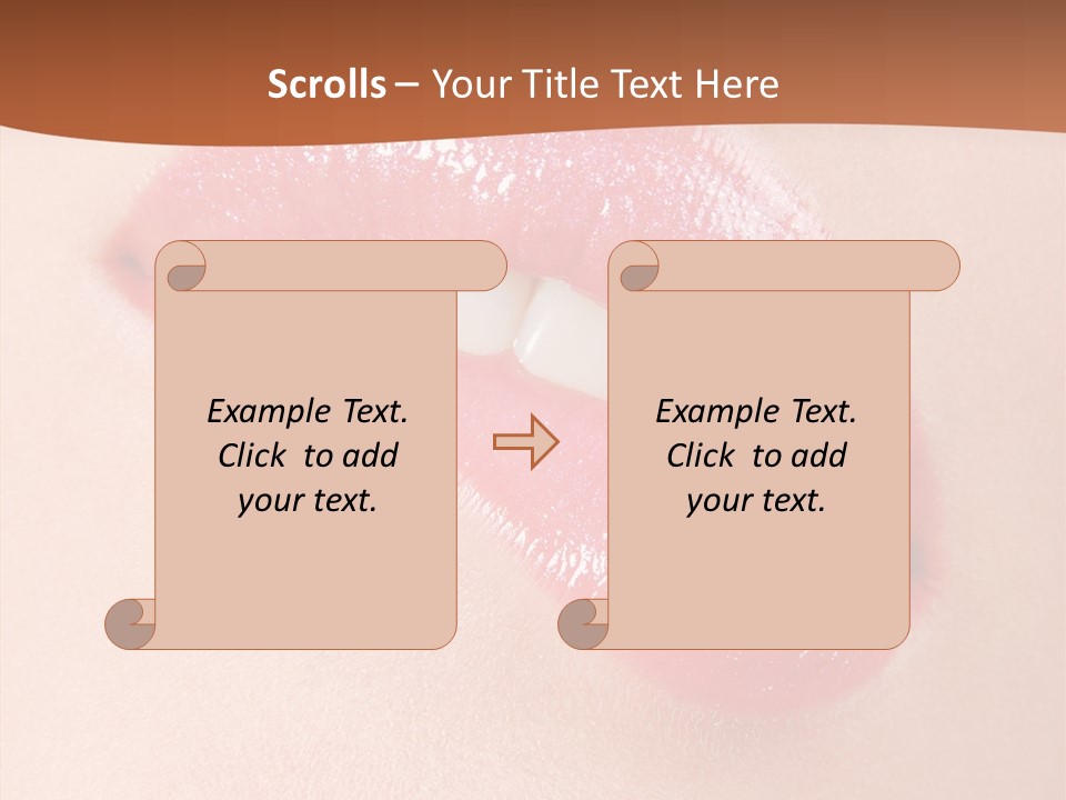 Girls Extreme Face PowerPoint Template