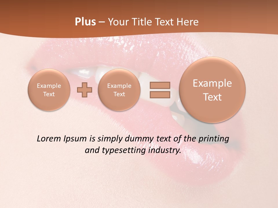 Girls Extreme Face PowerPoint Template