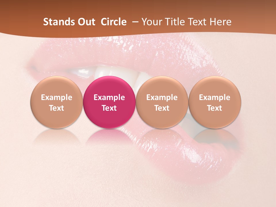 Girls Extreme Face PowerPoint Template