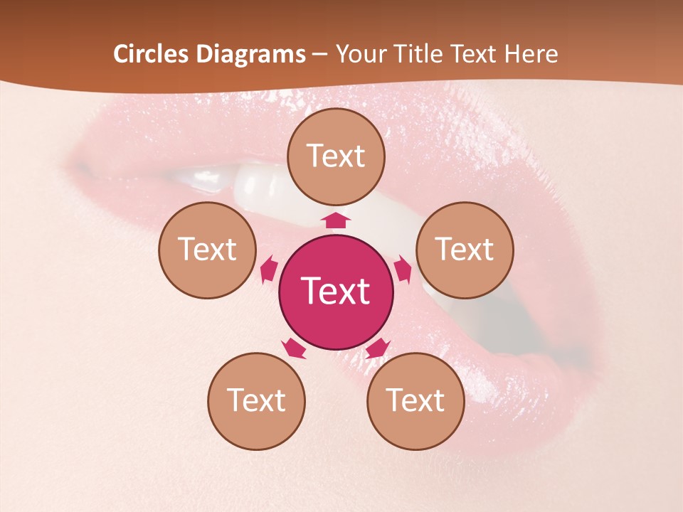 Girls Extreme Face PowerPoint Template