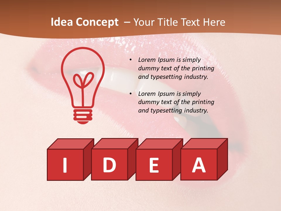 Girls Extreme Face PowerPoint Template